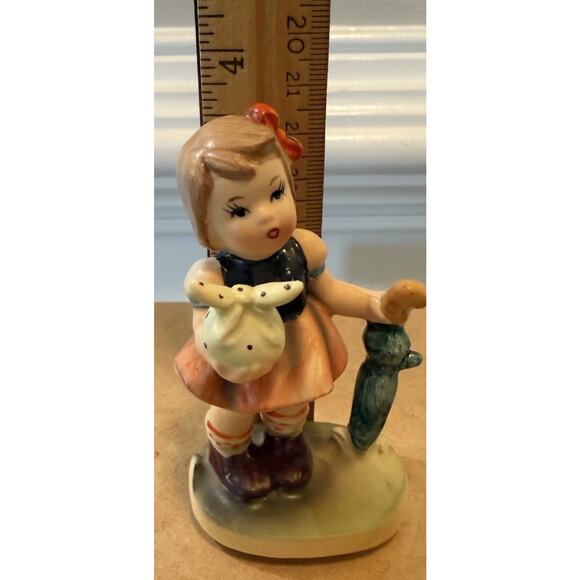 Vintage Girl Figurine with Umbrella & Doll – Marked C7199 Japan 5” Tall - Picture 8 of 8